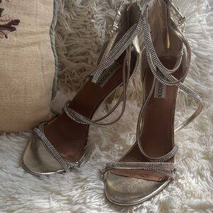 Steve Madden Metallic Strappy Heels